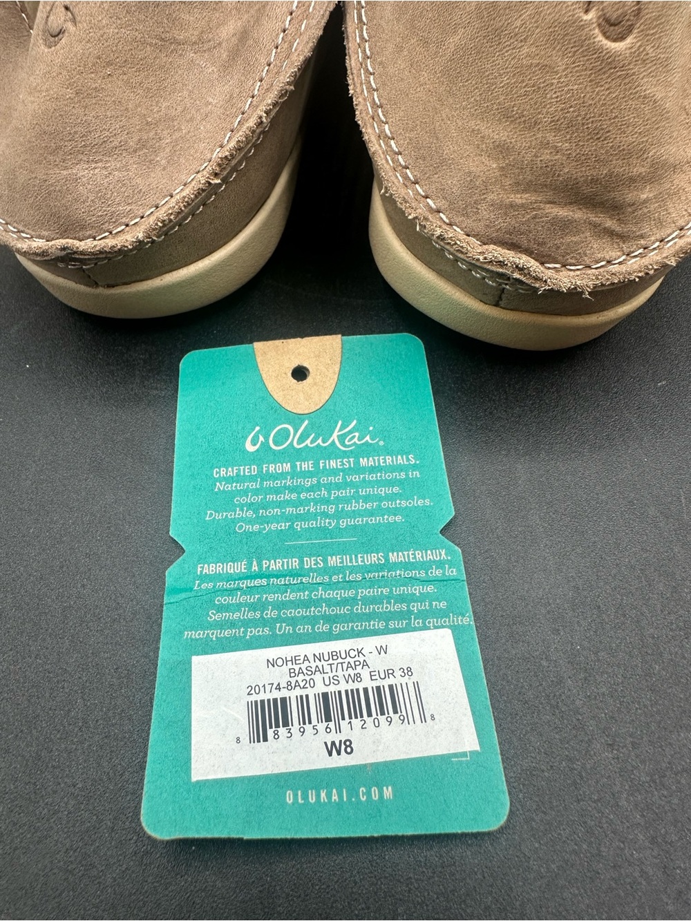 NWT Olukai NOHEA NUBUCK Women's Casual Slip On Basalt/Tapa Sz 8 - Picture 6 of 7